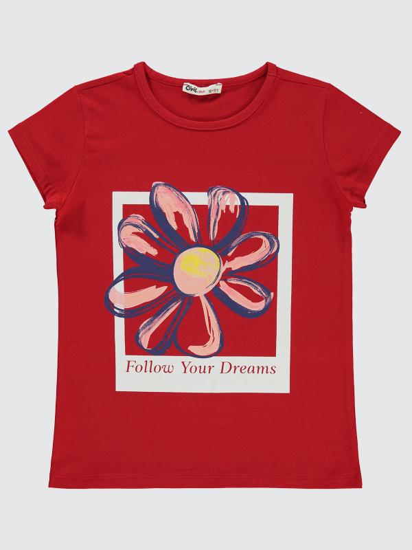 Picture of Girls T-Shirt 10-13 Years Red - Package