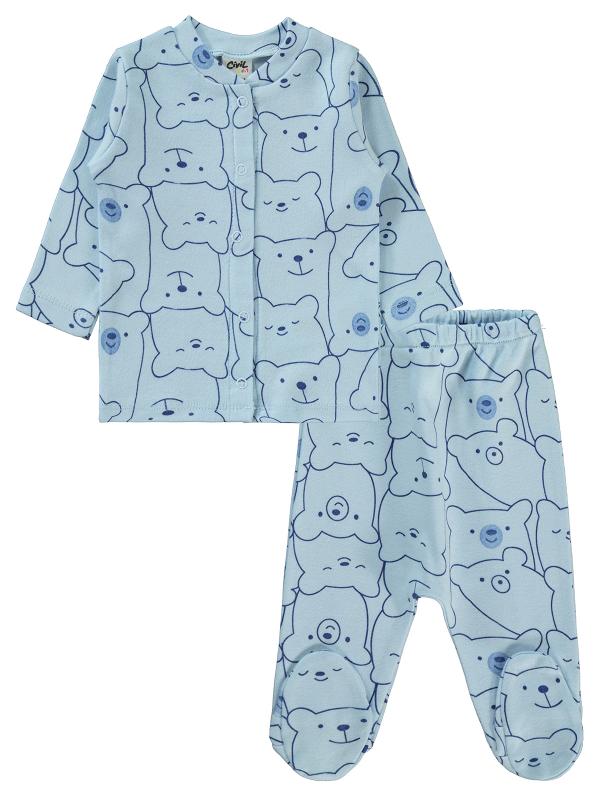 Picture of Baby Pajama Set 0-24 Months Light Blue - Package