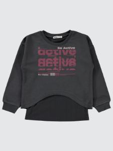 Picture of Girls Sweatshirt 6-9 Years Light Smoke - Package