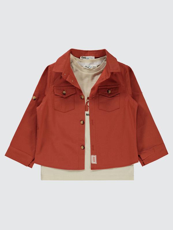 Picture of Boys Shirt 2-5 Years Dark Copper - Package