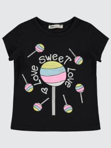 Picture of Girls T-Shirt 2-5 Years Black - Package
