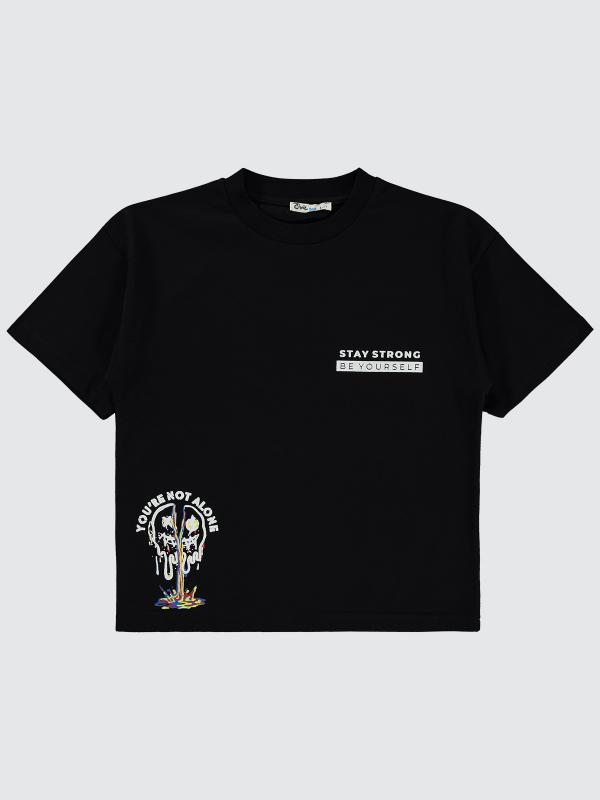 Picture of Boys T-Shirt 6-9 Years Black - Package