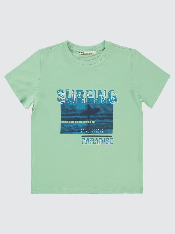 Picture of Boys T-Shirt 6-9 Years Sea Green - Package