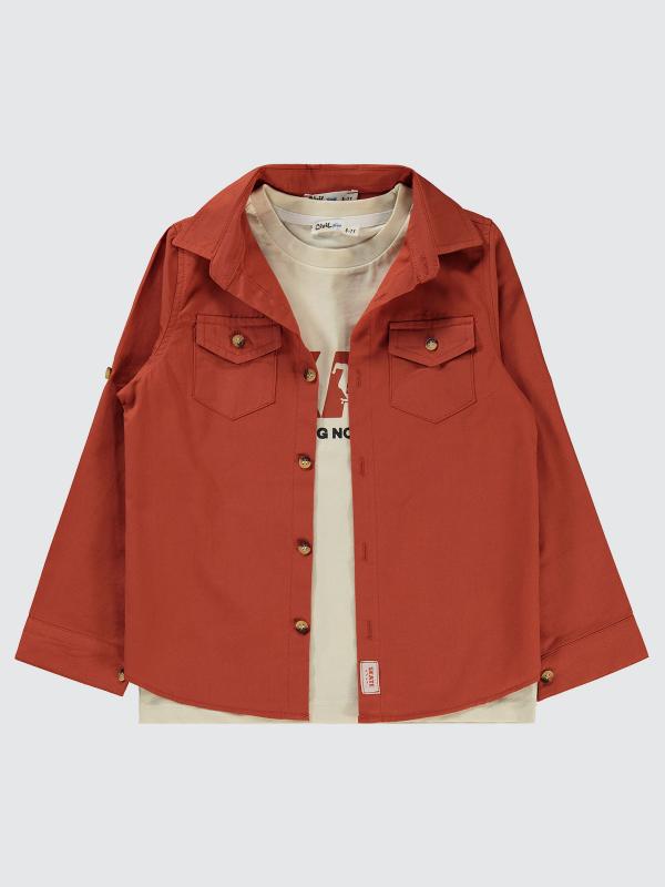 Picture of Boys Shirt 10-13 Years Dark Copper - Package