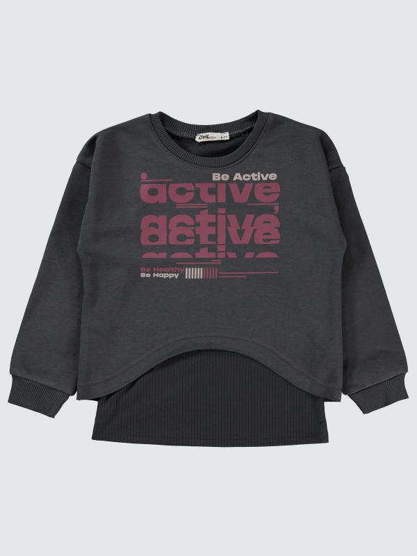 Picture of Girls Sweatshirt 10-13 Years Light Smoke - Package