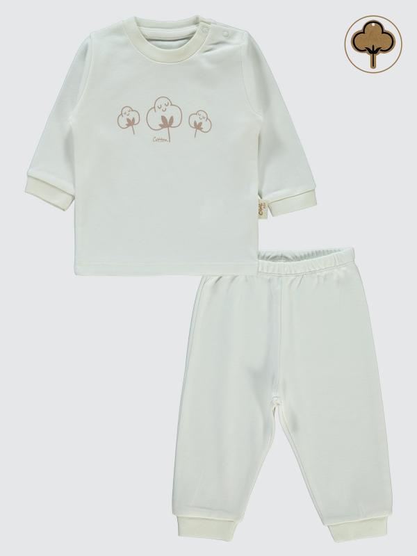 Picture of Baby Pajama Set 0-24 Months Ecru - Package