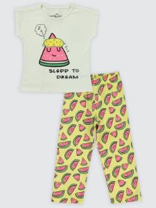 Picture of Girls Pajama Set 2-5 Years Light Yellow - Package