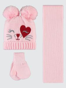 Picture of Baby Scarf, Beanie, and Gloves Sets 0-24 Months Sugar Pink - Package
