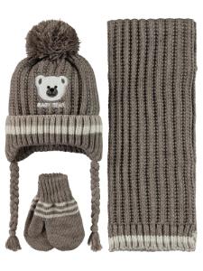 Picture of Baby Scarf, Beanie, and Gloves Sets 0-24 Months Mink  - Package