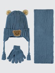 Picture of Boys Scarf, Beanie, and Gloves Sets 2-5 Years Light Petrol - Package