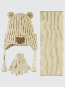 Picture of Boys Scarf, Beanie, and Gloves Sets 2-5 Years White - Package