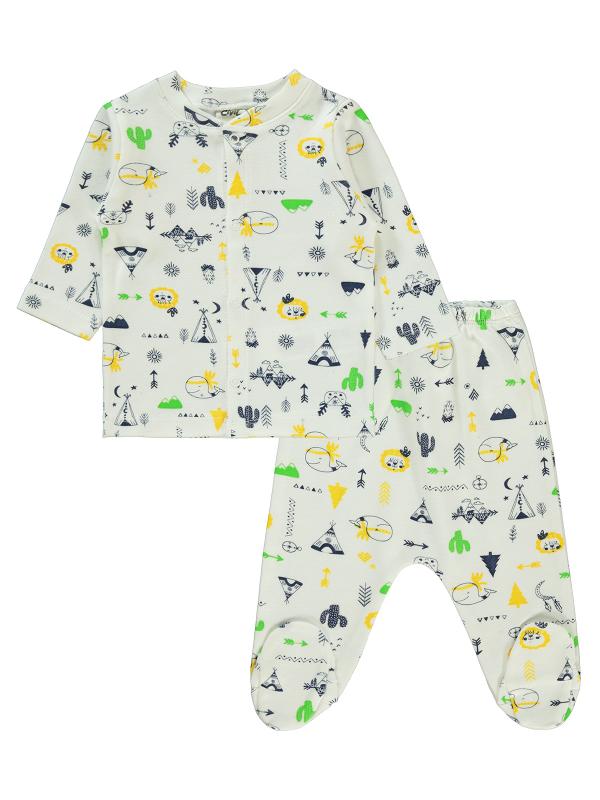 Picture of Baby Pajama Set 0-24 Months Green - Package