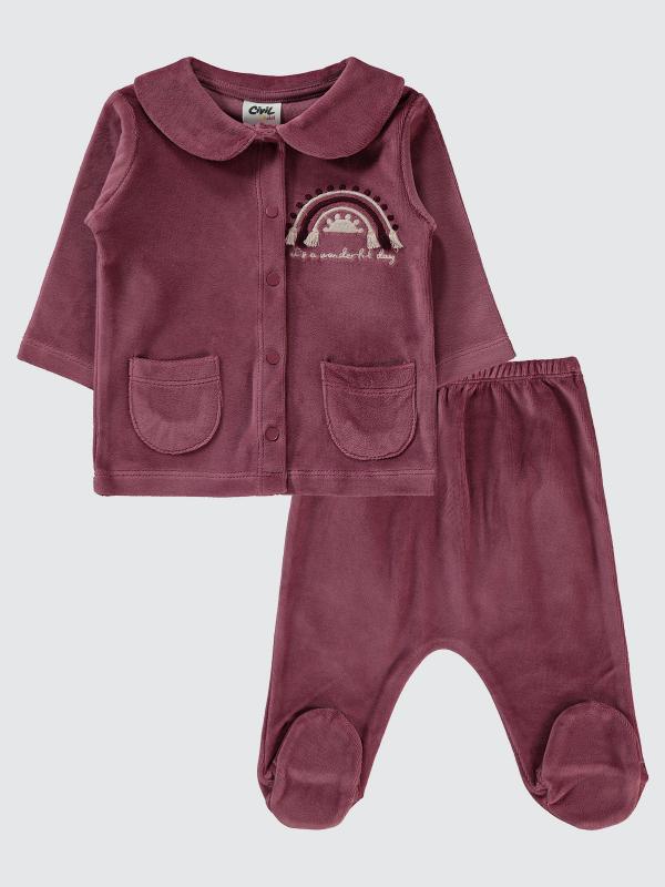 Picture of Baby Pajama Set 0-24 Months Plum - Package