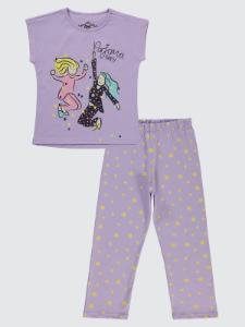 Picture of Girls Pajama Set 6-9 Years Digital Lavender - Package