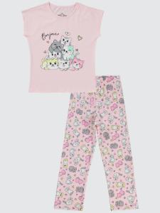 Picture of Girls Pajama Set 6-9 Years Pink Sherbet - Package