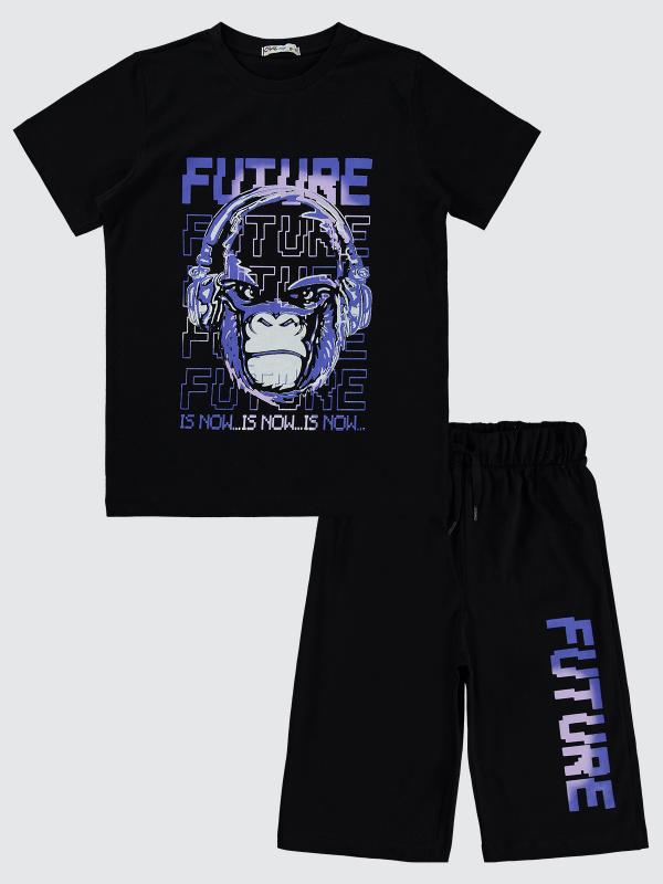 Picture of Boys Pajama Set 10-13 Years Black - Package