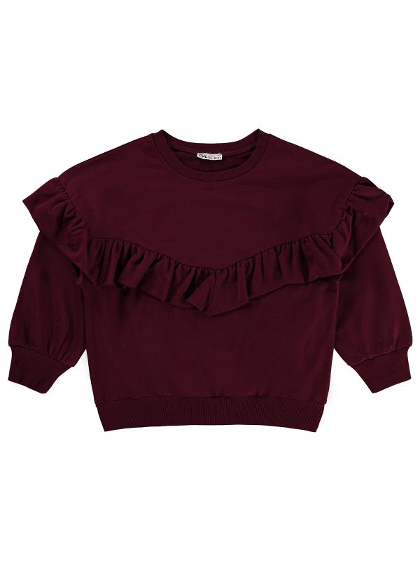 Фото Девочка-ребенок Боди и Туника 10-13 ЛЕТ Темно-бордовый красный - Упаковка