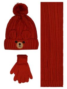 Picture of Boys Scarf, Beanie, and Gloves Sets 2-5 Years Terracotta - Package