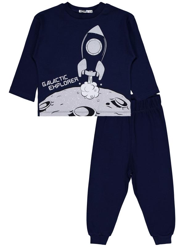 Picture of Boys Pajama Set 2-5 Years Navy - Package