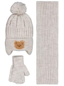 Picture of Baby Scarf, Beanie, and Gloves Sets 0-24 Months Gray - Package
