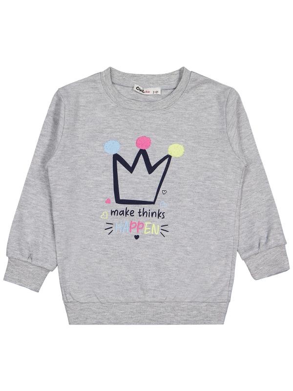 Picture of Girls Sweatshirt Km 2-5 Years Gray Melange - Package