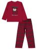 Picture of Girls Pajama Set 10-13 Years Burgundy - Package
