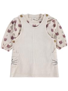 Picture of Baby Dress and Overall 0-24 Months Stone Color - Package