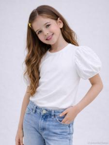 Picture of Girls T-Shirt 6-9 Years Off White - Package