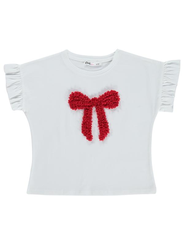 Picture of Girls T-Shirt 6-9 Years Off White - Package