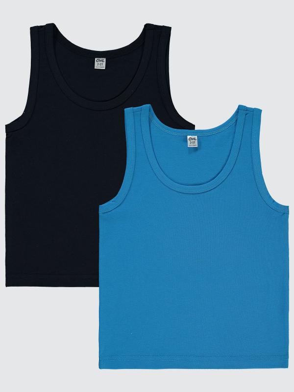 Фото Мальчик Нижняя Рубашка 2-9 ЛЕТ Саксен-Темно-синий - Упаковка
