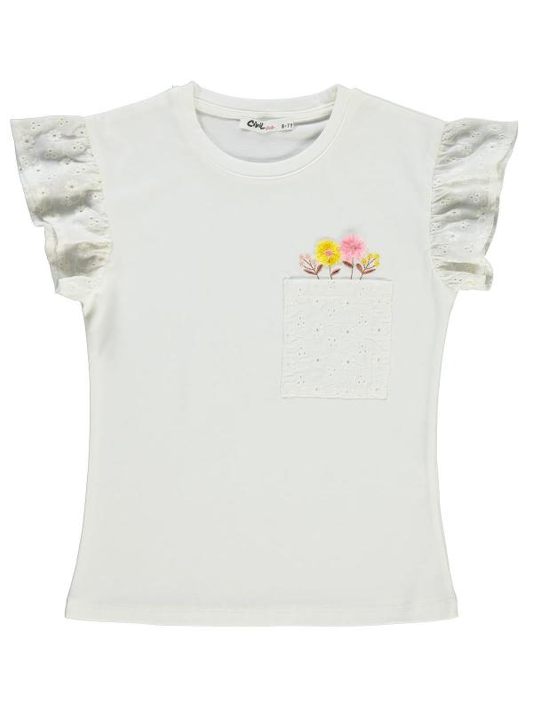 Picture of Girls T-Shirt 6-9 Years Ecru - Package