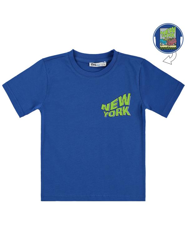 Picture of Boys T-Shirt 2-5 Years Dark Saxe Blue - Package