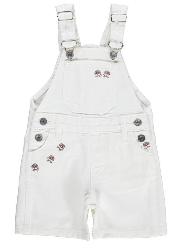 Picture of Girls Overalls 2-5 Years Off White - Package
