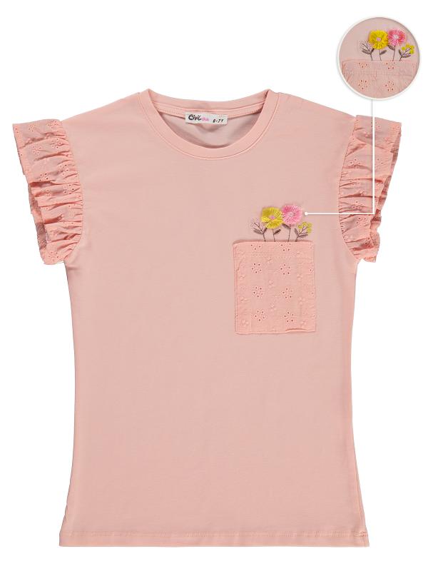 Picture of Girls T-Shirt 6-9 Years Salmon - Package