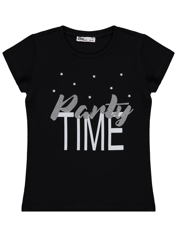 Picture of Girls T-Shirt 6-9 Years Black - Package