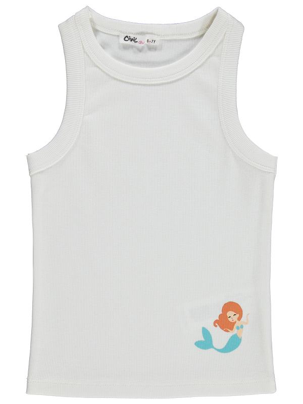 Picture of Girls T-Shirt 6-9 Years Off White - Package