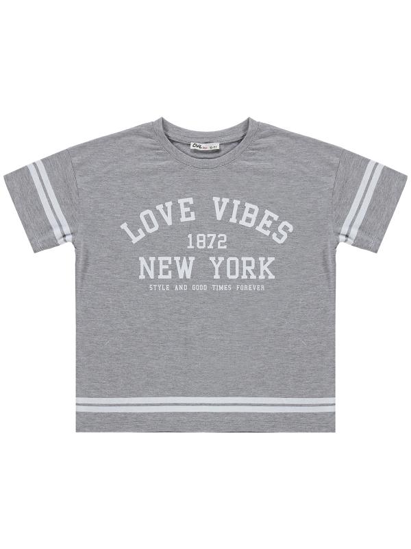 Picture of Girls T-Shirt 10-13 Years Gray Melange - Package