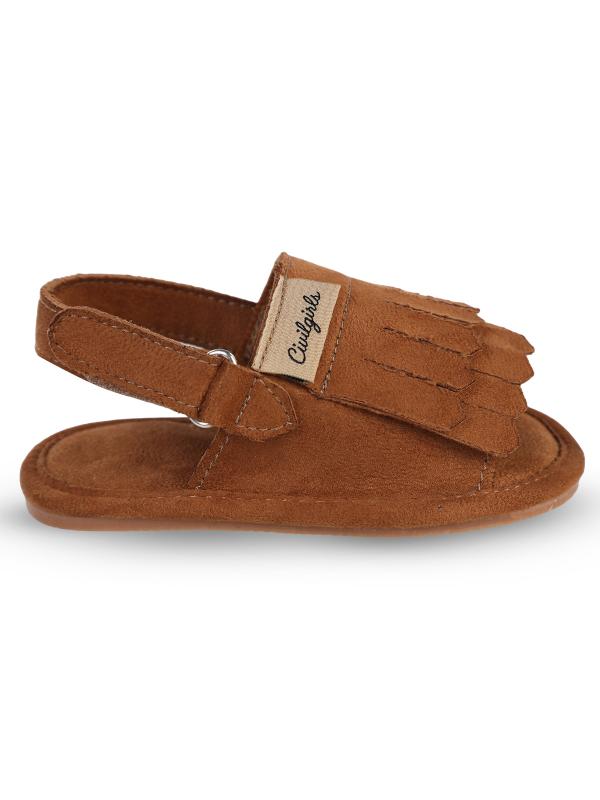 Picture of Girls Sandals Size 21-25 Camel Brown - Package