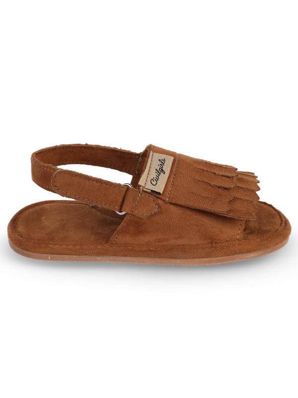 Picture of Girls Sandals Size 26-30 Camel Brown - Package