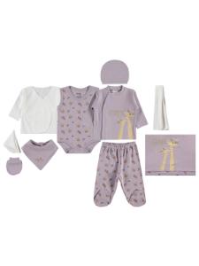 Picture of Baby Bodysuit Sets 0-24 Months Light Lilac - Package